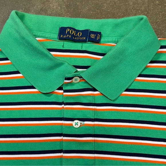 Polo Ralph Lauren Green Striped Polo Shirt - Picture 4 of 10
